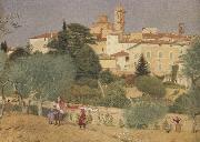 Joseph E.Southall In Tuscany oil on canvas